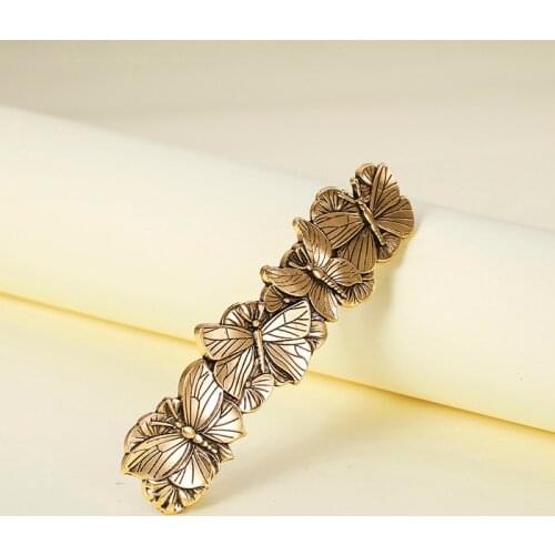 Teamer Bridal Tiara Jewellery Metal Butterfly Wedding Hair Clip for Women Goddess Luxury Vintage Fashion Hairpin Accessories