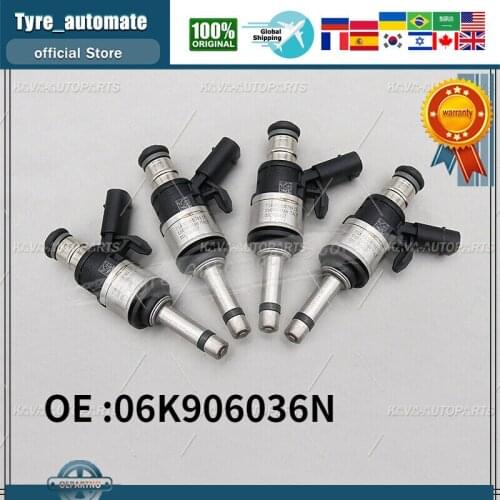 4Pcs Fuel injectors for 2019 Audi TTS Quattro Volkswagen Arteon 2.0L 06K906036N
