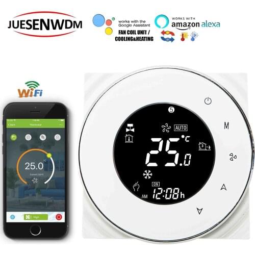 TUYA APP API rs485 modbus rtu fan coil wifi thermostat for programable thermostatic valve