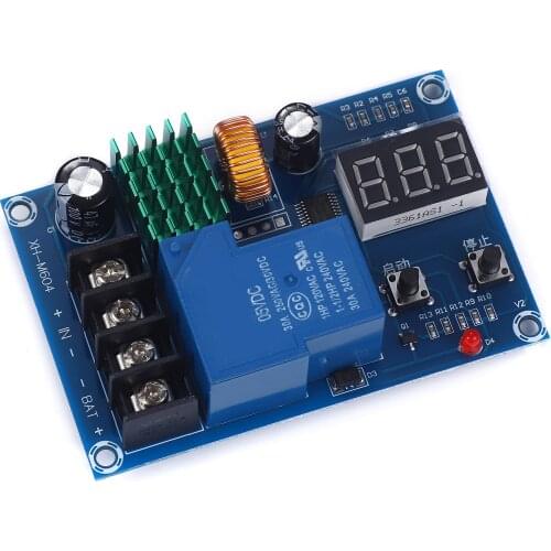 XH-M604 18650 Lithium Battery Charging Control Board DC 6-60V Li-ion Lead Acid Battery Charge Protection 12V Digital Voltmeter