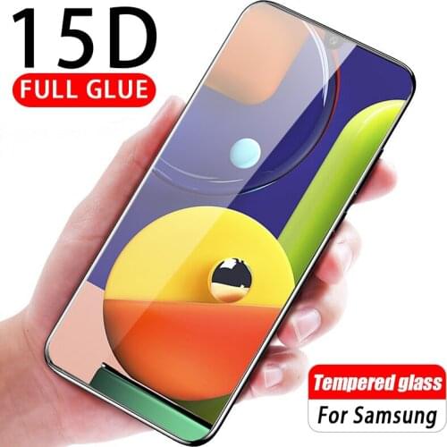 15D Protective Glass For Samsung A50s A30s A20s Tempered Glass Full Glue Screen Protector For Samsung Galaxy A50 A30 A20 s Glass