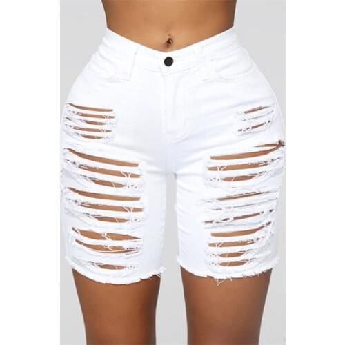 Women Summer Short Pants De Mujer Y2k Shorts Ripped Jeans Shorts Fashion Casual Skinny Destroyed Hole Plus Size Denim джинсы