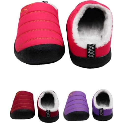 Winter Shallow Mouth Short Plush Warm Womens Slippers, Large Size 43; Casual Flat Shoes Womens Zapatillas Mujer