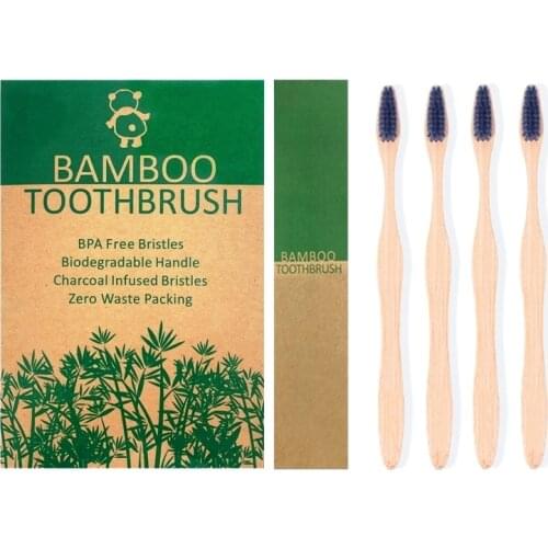 Zero waste travel toothbrush Eco friendly bristle toothbrush Natural Biodegradable Bamboo Toothbrushes