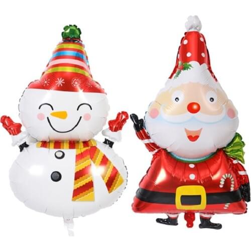 1pcs Santa Claus Christmas Foil Balloons Christmas Party Decoratio Event Party Suppliers Snow Mar Air Globos