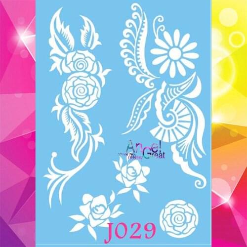 1PC White Ink Brides Design Henna Flower Waterproof Temporary Tattoo AJ29 Women Wedding Tatoo Makeup Self Adhesive Health Tatoos