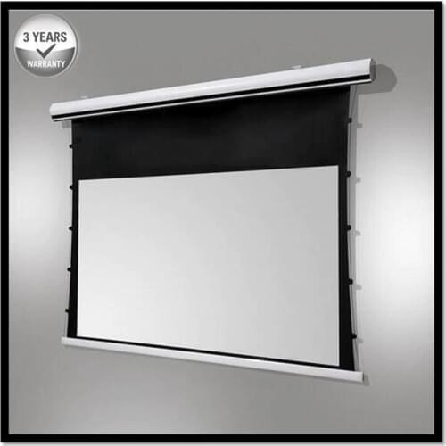 135inch 16:9 HDTV ,4K/8K ,Tab-Tensioned Electric Drop Down projection projector screen, HD Progressive White A