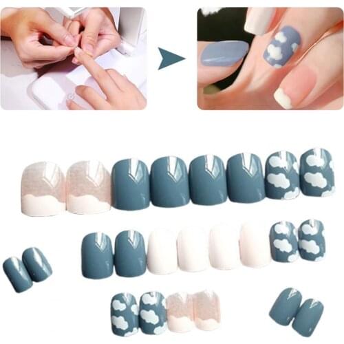 24Pcs/Box Nail Sticker Removable Nail Decor Manicure Cloud Pattern Nail Art Stickers for Beauty