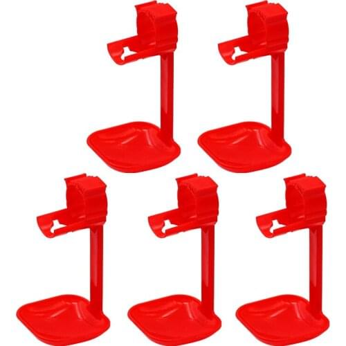 5 Pcs Poultry Chicken Nipple Drinker Cups Duck for Pipe Diameter 25Mm Hanging Red Cup Farm Supplies Wholesale
