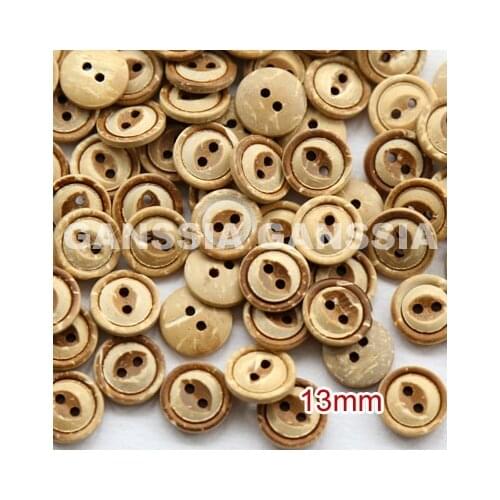 50pcs/lot Round Natural coconut shell buttons 13mm Accssories sewing button (ss-1151)
