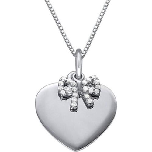 AIYANISHI 925 Sterling Silver Personalized Handwriting Women Heart Necklaces Unique Custom Script Signature Gifts to Mom GF