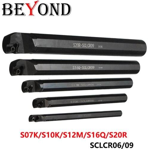 BEYOND 5pcs Internal Turning Tools S07K S10K S12M SCLCR06 S16Q S20R SCLCR09 Lathe Tool Holder Boring Bar CNC Shank use CCMT06/09