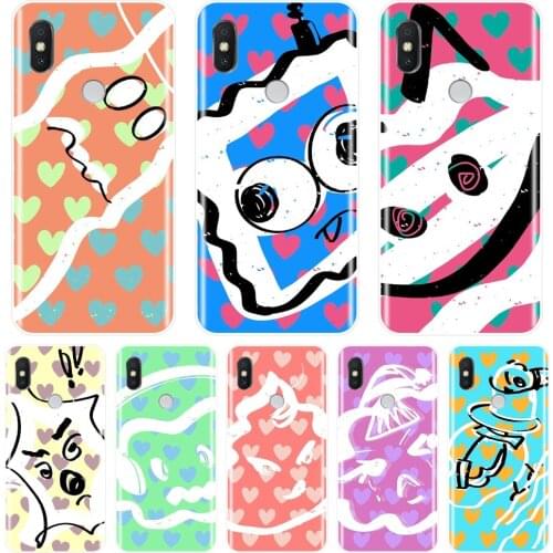 Cartoon Heart Back Cover For Pocophone F1 Xiaomi Redmi S2 6A 5 Plus 4A Phone Case Silicone For Redmi Note 4 4X 5 5A 6 Pro Prime