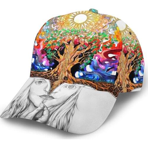 CINESSD Trippy Art Nature Baseball Cap Fashion Men Hat Cap Summer Dad Hat Male Sports Hat
