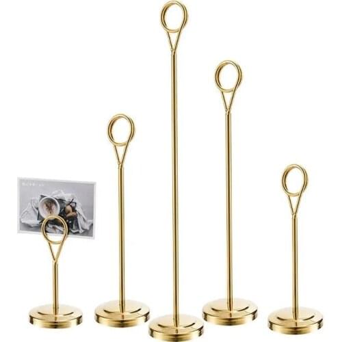 Stainless Steel Table Number Holder Place Card Holder Table Picture Holder Wire Photo Holder Clip Menu Memo Note Stand