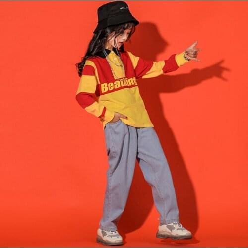 Children Hip Hop Clothing Dance Costumes for Girls Boys Competition Dancing Costumes T Shirt Pant Jazz Ballroom Dancewear LJ
