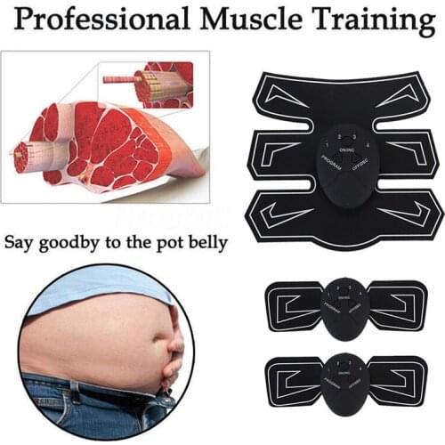 Electric Muscle Stimulator Abdominal Stimulation Muscle Exerciser Training Body Slimming Machine Fat Burning Fitness Massage