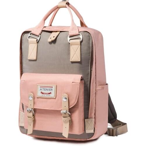 2020 Teenager Girls Doughnut Canvas Backpack Students Candy Color Waterproof Schoolbag Casual Travel Bags Mochila Feminina