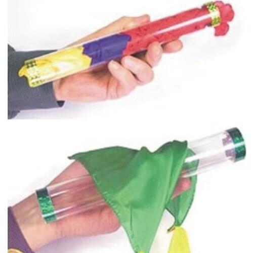 The Crystal Tube With Silk/Silk Blow PVC Tube Magic Tricks Stage Close up Magia Illusion Gimmick Props Accessories Prank Magica