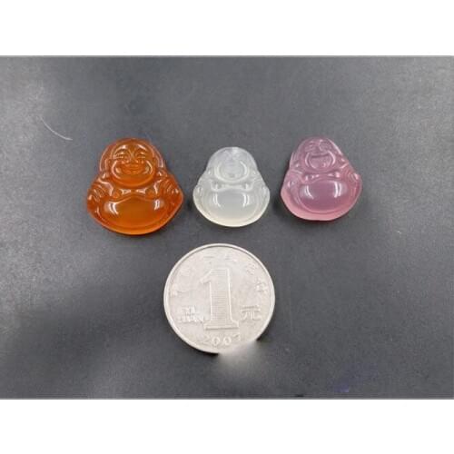 Fine Jewelry Fashion Carnelian Medullary Carved Smile Bud Necklace Lucky Blessing Pendant Lovers Jewelry Gifts