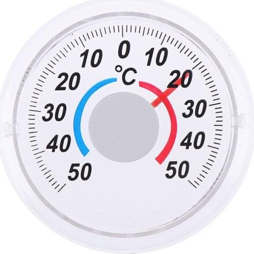 Round Plastic Door and Window Thermometer Outdoor Door Window Thermometer Pointer Type Cold and Heat Watch