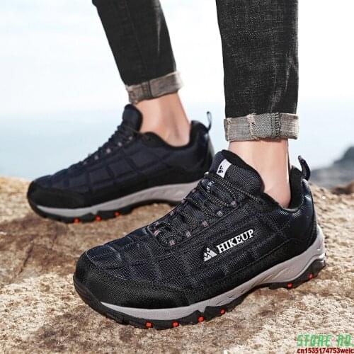 Summer Comfortable Men Trekking Sneakers Waterproof Cloth Men Hiking Shoes Wear-resistant Outdoor Sport Walking Shoes