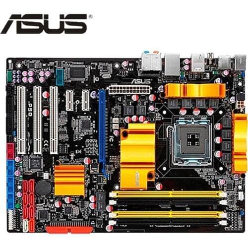 LGA 775 Original ASUS P5Q 800Mhz 667Mhz DDR2 P5 Q Motherboard ATX USB2.0 PCI-E X16 Desktop PC Mainboard Plate P5Q Used