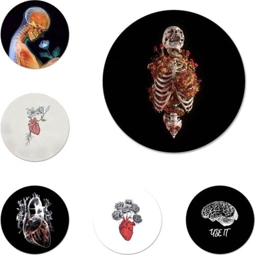 Medical Human Organs Brain Brooch Pin Cosplay Badge Accessories For Clothes Backpack Decoration Gift