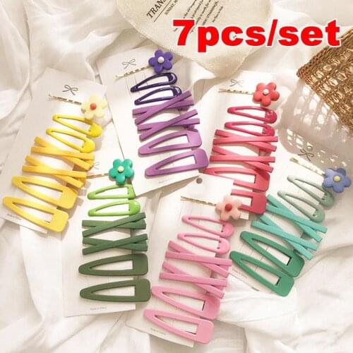 Fashion 1Set 7pcs Women Girls Elegant Hair Clips Sweet Headwear Hair Ornament Hairpins Barrettes Headband Hair Accessories