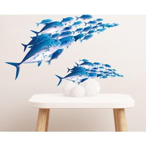 Fishes Wall Stickers kids Childrens rooms living room decoration Mural home art Decals Transparent Background stickers