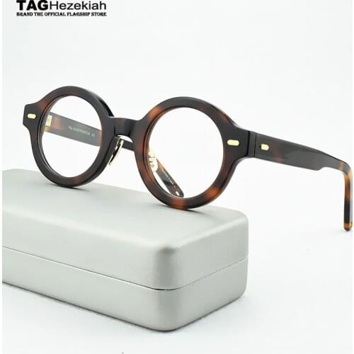 TAG 2019 Round Glasses Frame Men Retro Spectacles For Women Acetate Eye Glasses Men Fashion Classic Myopia computer eyeglasses