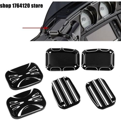 Motorcycle CNC Front Brake Reservoir Master Cylinder Cover Aluminium For Harley Touring Road Glide Electra Glide Road King Model