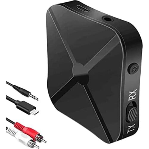 Bluetooth 5.0 Transmitter Receiver 2 in 1 Bluetooth Adapter 3.5 mm Jack for Simultaneous Use of Tx and Rx 2 Devices