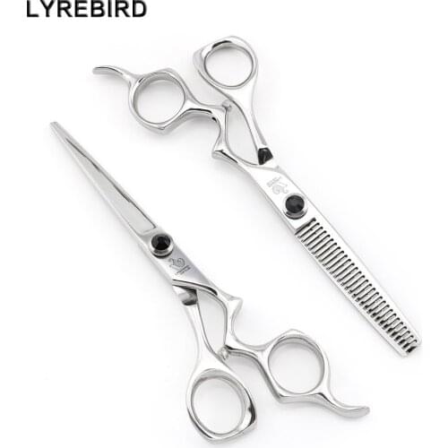 Professional hair scissors 6 INCH Japan Hairdressing scissors Hair Shears high quality Black stone Lyrebird HIGH CLASS NEW