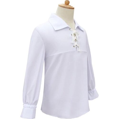 Adult Men Medieval Shirt Renaissance Pirate tunic top Costume Shirt Middle Age Viking Cosplay White Retro Shirt For Mebn