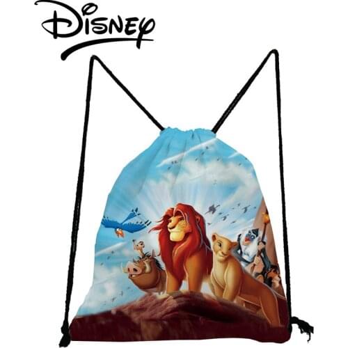 Disney The Lion King Backpack Fashion Drawstring Bags High Quality Party Child Gift Small School Bag Eco Reusable Storage Bag