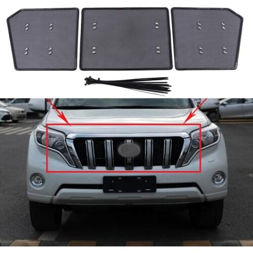 Stainless Steel Grille Insect Screening Mesh For Toyota Land Cruiser Prado 150 fj150 2014 2015 2016 2017 Front Grille Net Cover
