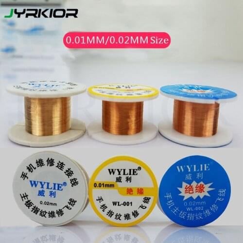 Jyrkior Super Thin Fly Line Copper Soldering Jump Wire for iPhone Logic Board Motherboard Spot Welding Fingerprint Repair Tools