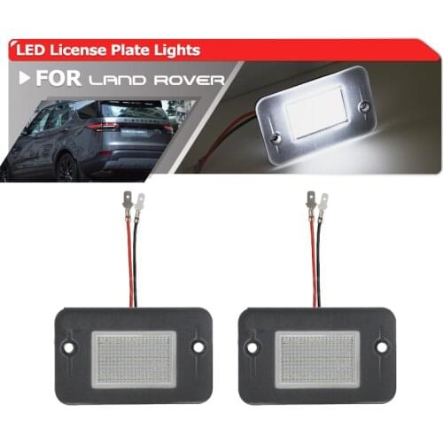 2x Ultra White Led Number License Plate Lights For Land Rover Discovery 1 94-99 Discovery 2 99-04 Replace XFC500050