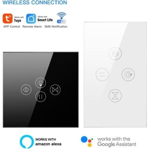 Smart Wifi Touch Switch No Neutral Wire Required Smart Home Light/Curtain Switch 220V Support Alexa Tuya App Remote Control