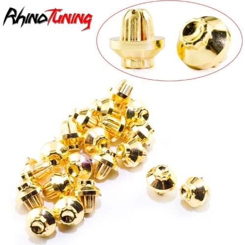 100pcs Wheel Rivets Nuts Rim Lip Universal Studs Bolts For Car Rims Golden Chrome Sliver
