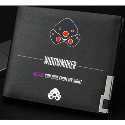 Widowmaker wallet Amelie Lacroix purse Game short long leather cash case Money notecase Change burse bag Card holders