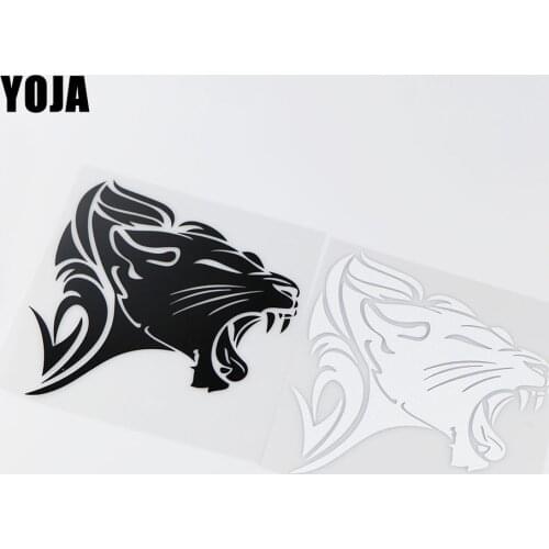YOJA 15.4X16.4CM Lion Roaring Personality Vinyl Decals Window Door Decoration Car Sticker ZT4-0174
