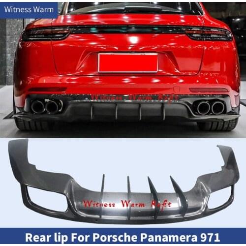 Carbon fiber Rear Bumper Diffuser Lip Spoiler Back lip For Porsche Panamera 971 body kit 2017 2018 2019