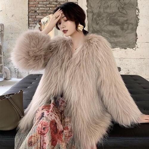 Jacket Women Faux Fur Coat Autumn And Winter Faux Fur Coat Womens Furry Fur Clothing Overcoat Women Veste Femme