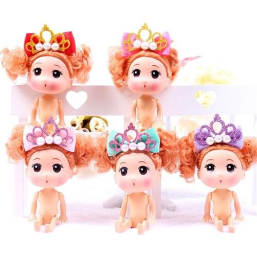1PC 12CM Sweet Cartoon Confused Doll Baking Decorative Doll For Cake Pretend Toy Girls Doll For Kids Random Color