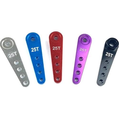 10PC Aluminum 37mm 25T/24T/23T Metal Extension Steering Servo Arm Horn For 1/10 Scale Models RC Cars Crawler Parts Free Shipping