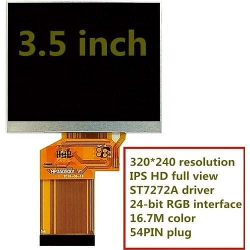 3.5 inch IPS LCD TFT full-view HD screen 320*240 plug-in 54PIN industrial display