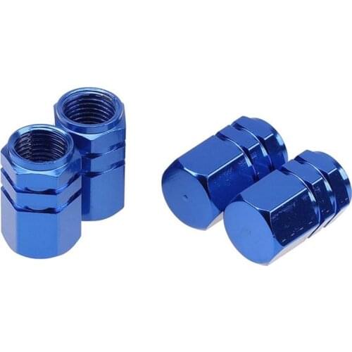 4Pcs Universal Aluminum Alloy Car Tire Wheel Rim Hexagonal Valve Stem Caps Cover Theftproof valve caps Car Wheel Tires Valves
