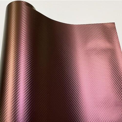 50cm*200/300/600 Chameleon 3D Carbon Fiber Vinyl bronze to red Car Wrapping Foil Carbon Fiber Car Decoration Sticker DIY Styling